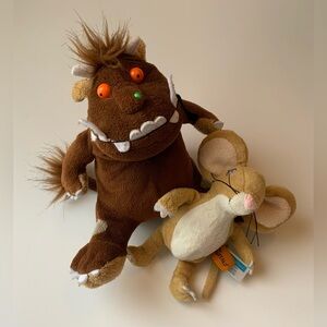 Brown Gruffalo and Mouse Plush Toys - Soft Kids Stuffed Animal